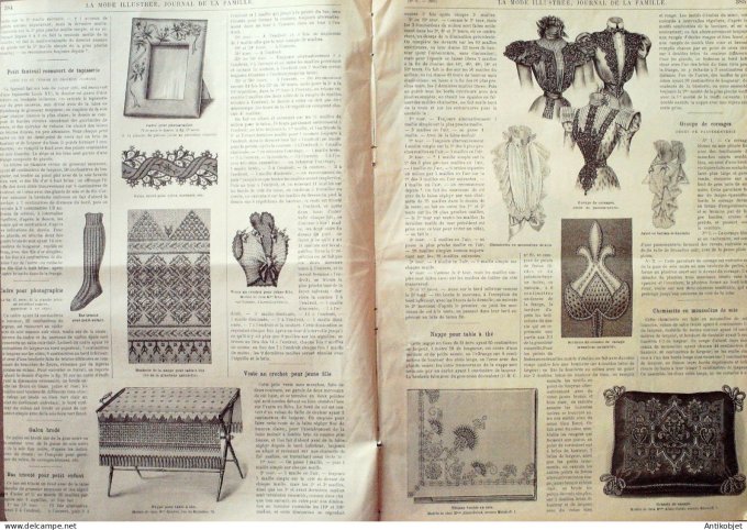 La Mode illustrée journal 1897 n° 37 Toillettes de réunion & visites
