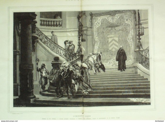 Le Monde illustré 1874 n°897 Belgique Gand Gare de l'Est peintre Hamon