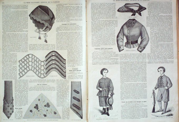 Journal Mode illustrée 1864 # 47 Corsage à basques & cachemire
