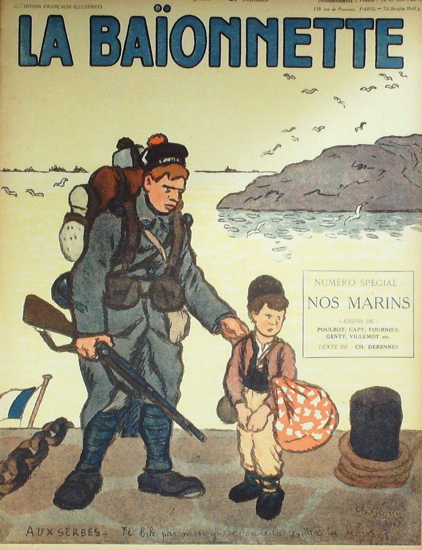 La Baionnette 1916 n°047 ( Nos marins) POULBOT FOURNIER GENTY CAPY