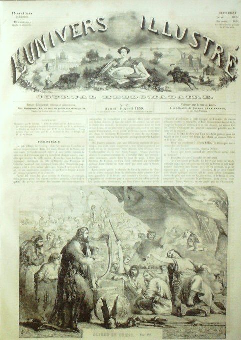L'Univers illustré 1859 #  47 ALfred Le Grand Uriage (38) château Revel (31)