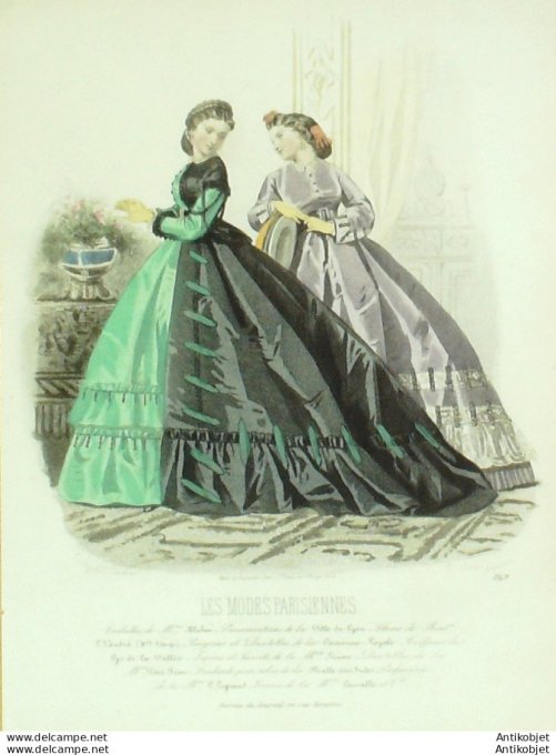 Gravure La mode illustrée 1870 n° 6 (MaisonRABOIN)