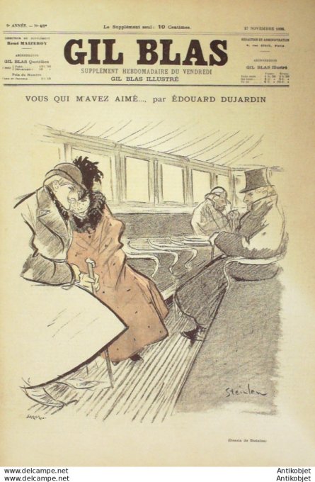 Gil Blas 1896 n°48 Edouard DUJARDIN Maurice BOUKAY J.BALLAVOINE APHRODITE