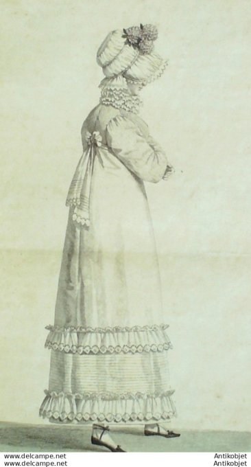 Costume Parisien 1815 # 1475 Capote et robe perkale