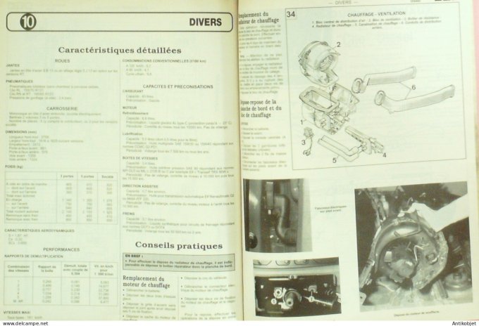 Revue Tech. Automobile 1991 n°534 Renault Clio & 21 Peugeot 106 Citroen ZX