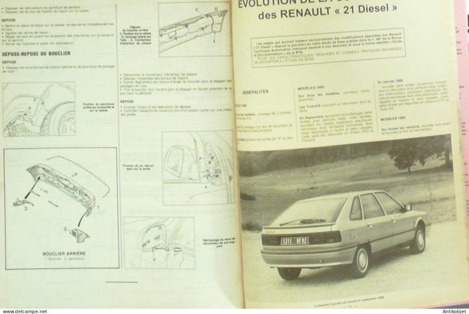Revue Tech. Automobile 1991 n°534 Renault Clio & 21 Peugeot 106 Citroen ZX