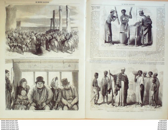 Le Monde illustré 1864 n°355 Mexique San Juan Del Rio Pologne Orlensky Sénégal Costumes Peronne
