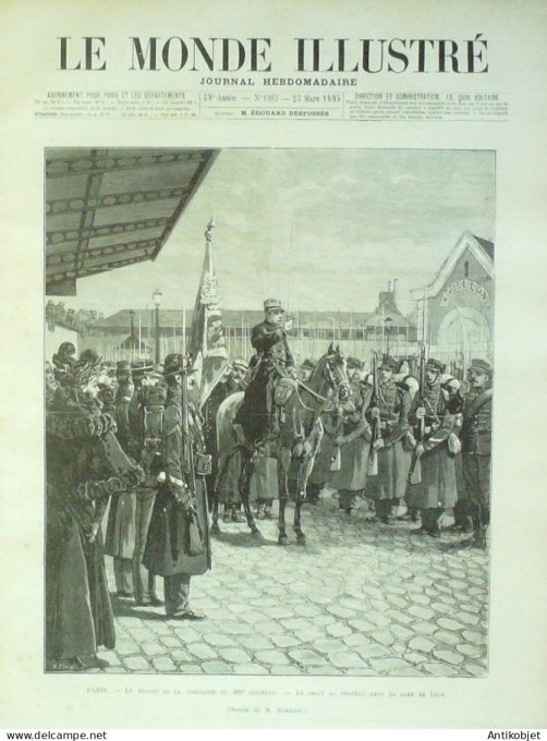 Le Monde illustré 1895 n°1982 Sathonay (01) Madagascar Majunga Bombétoke Betsiboka