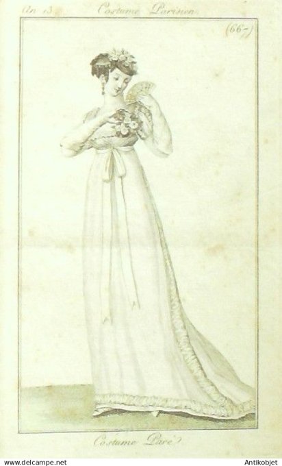 Costume Parisien 1805 an 13 # 667 (eau forte) Costume paré