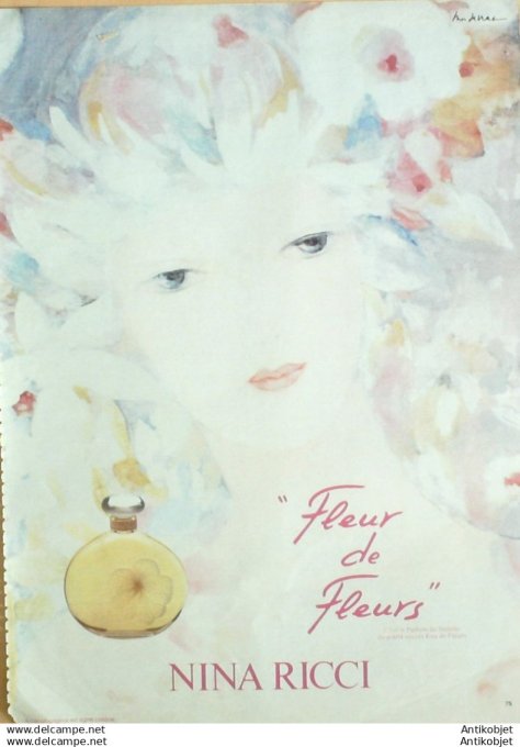 Publicite Cosmetique Nina Ricci Fleurs de fleurs 1986