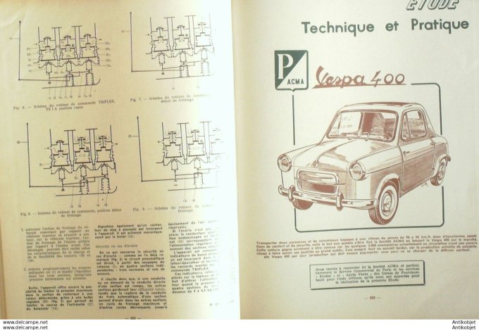 R.T Automobile Vespa 400 types T & L  Hydrak Mercedes Benz 144 # 1958