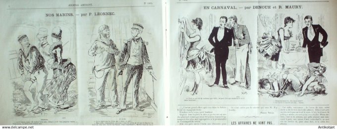 Le Journal Amusant 1885 # 1483 Tabarin de Ferrier et Pessard dessin Stop