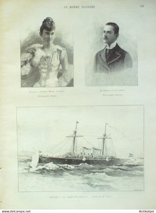 Le Monde illustré 1895 n°1982 Sathonay (01) Madagascar Majunga Bombétoke Betsiboka