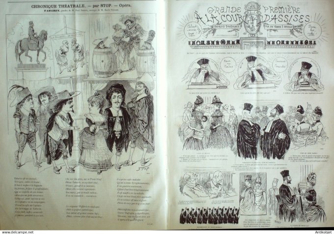 Le Journal Amusant 1885 # 1483 Tabarin de Ferrier et Pessard dessin Stop