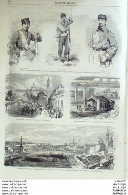 Le Monde illustré 1860 n°169 Italie Palerme Santa-Catarina Paris 1 Pont-de-Change