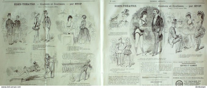Le Journal Amusant 1885 # 1483 Tabarin de Ferrier et Pessard dessin Stop