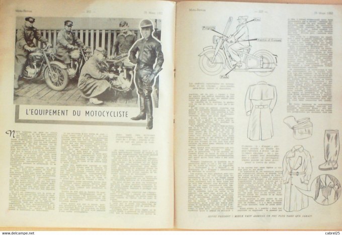 Moto Revue 1952 n° 1078 scooter Puch 2p Bmw 250 R25 2 calage distribution Bol d'or