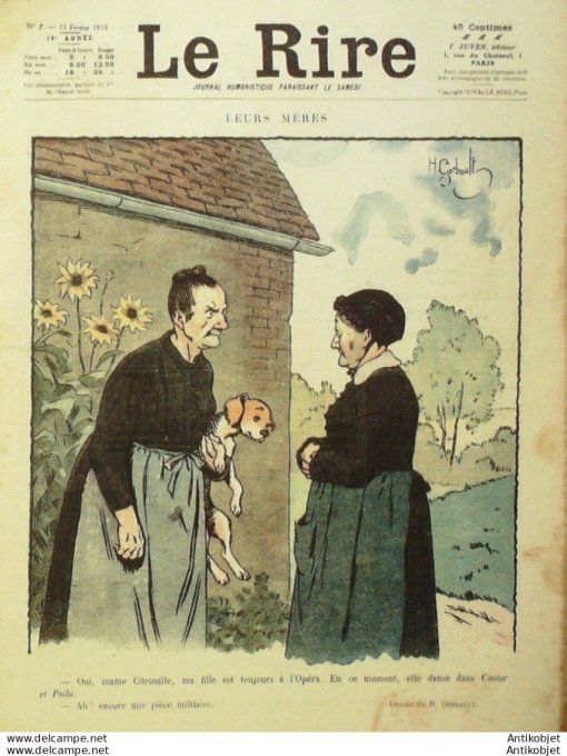 Le Rire 1919-02-15 #   7 Journal humoristique Ed.Originale  Russie notions