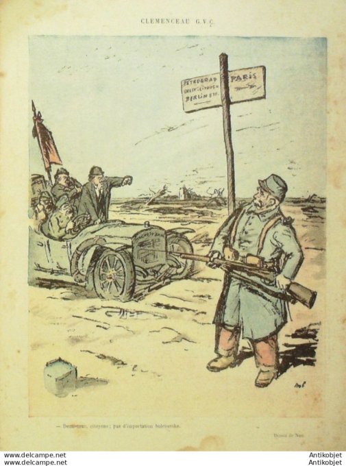 Le Rire 1919-02-15 #   7 Journal humoristique Ed.Originale  Russie notions