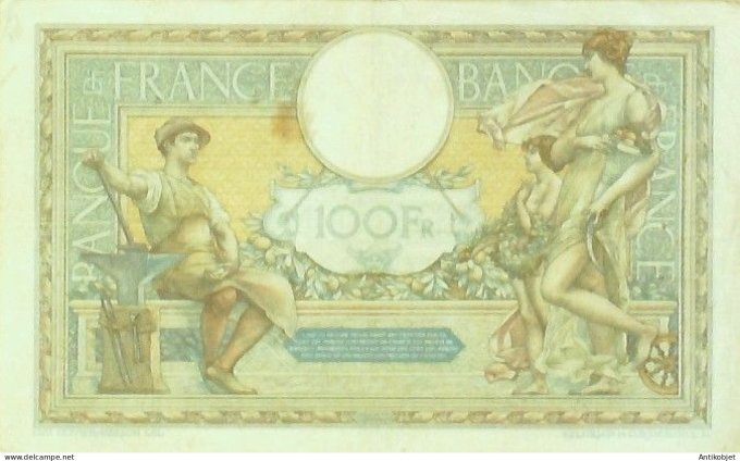 Billet Banque de France 100 francs Luc Olivier Merson Grands Cartouches C13=3=1929 TTB+++