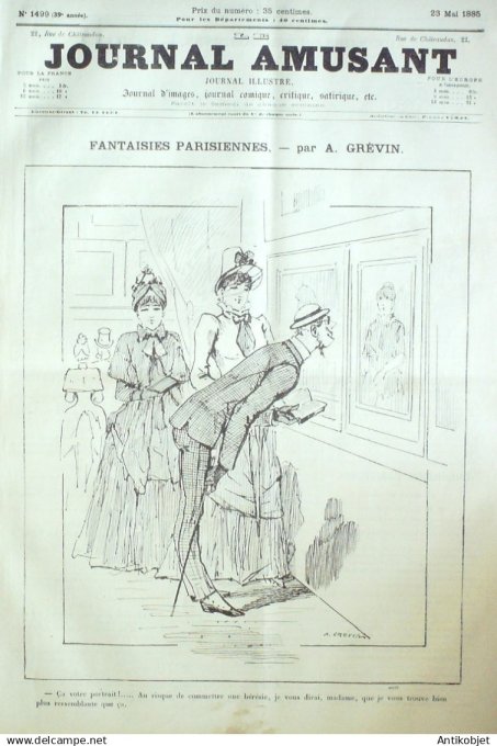 Le Journal Amusant 1885 # 1499 Aux bains de mer d'Ostende par Mars