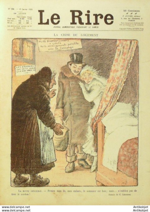 Le Rire 1920-01-10 #  54 Journal humoristique Ed.Originale Nouveaux Rois