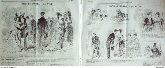 Le Journal Amusant 1885 # 1494 A la pousse des feuilles par Mars