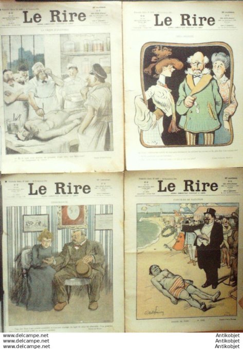 Le Rire 1905 lot 4 revues Metivet Poulbot Wely Burret Camara Roubille Faivre Hermann Bac