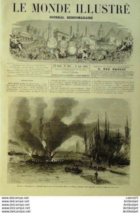 Le Monde illustré 1868 n°591 Plombieres (88) Herival Sénégal Lampsar Géorgie Jegerouhaiska Baiala Ka