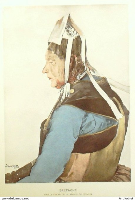 Bretagne Quimper (29) Bigoudène  par Ch.Massin XXème