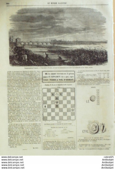 Le Monde illustré 1859 n° 99 Italie Rome St-Pierre Piémont Algérie Alger Grèce Iles Ionniennes