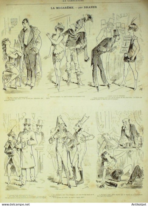 La Caricature 1881 #  65 Bal masqué Robida Draner