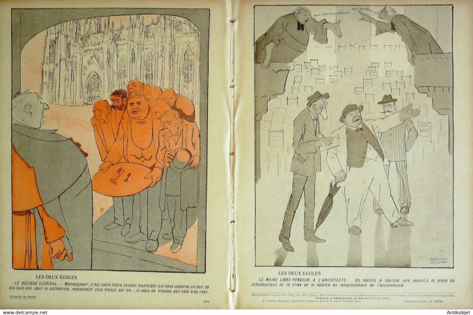 L'Assiette au beurre 1907 # 309 La guerre du Pape Grandjouan