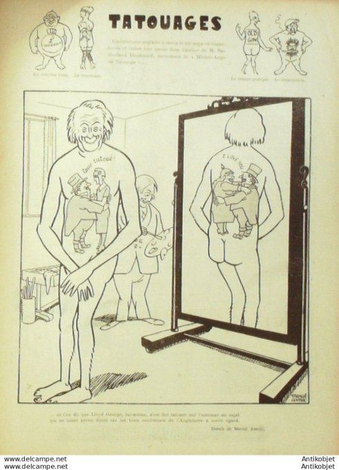 Le Rire 1921-11-26 # 147 Journal humoristique Ed.Originale La France reconstruit