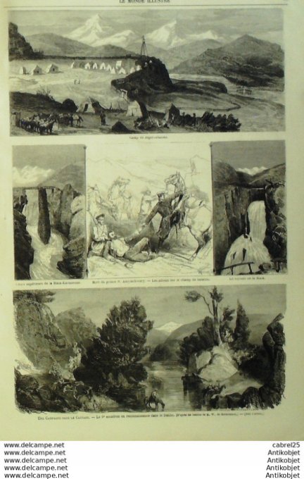 Le Monde illustré 1868 n°591 Plombieres (88) Herival Sénégal Lampsar Géorgie Jegerouhaiska Baiala Ka