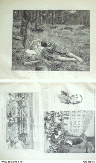 Le Monde illustré 1890 n°1741 Pays-Bas Ostende St-Etienne (42) Argentine Suisse Friburg