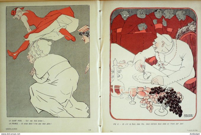 L'Assiette au beurre 1907 # 309 La guerre du Pape Grandjouan