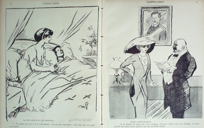 L'Assiette au beurre 1910 # 484 La recherche de la Paternite Gris Radiguet