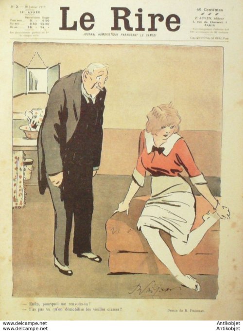 Le Rire 1919-01-18 #   3 Journal humoristique Ed.Originale Crue de Seine