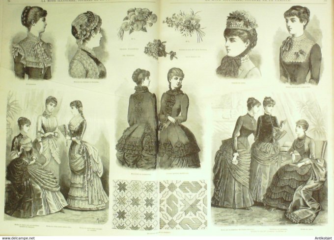 La Mode illustrée 1884 25è année complète reliée 52º