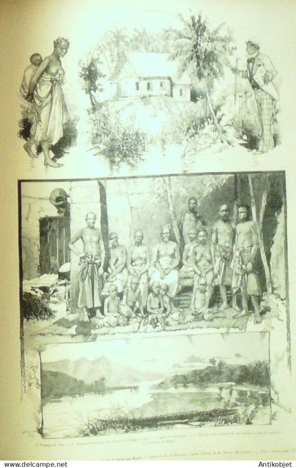 Le Monde illustré 1884 n°1426 Toulon (83) Hôpital St-Mandrier Marseille (13) Pharo Niger.