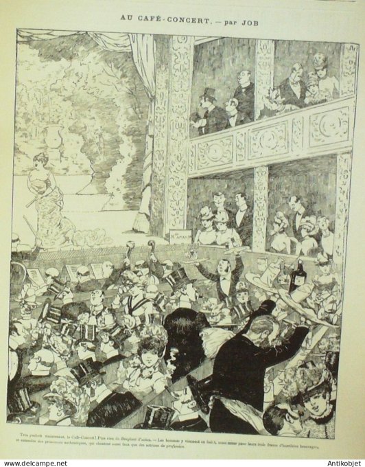 La Caricature 1884 #217 Cosaque aux variétés Draner Bals masqués Sorel Trock Job