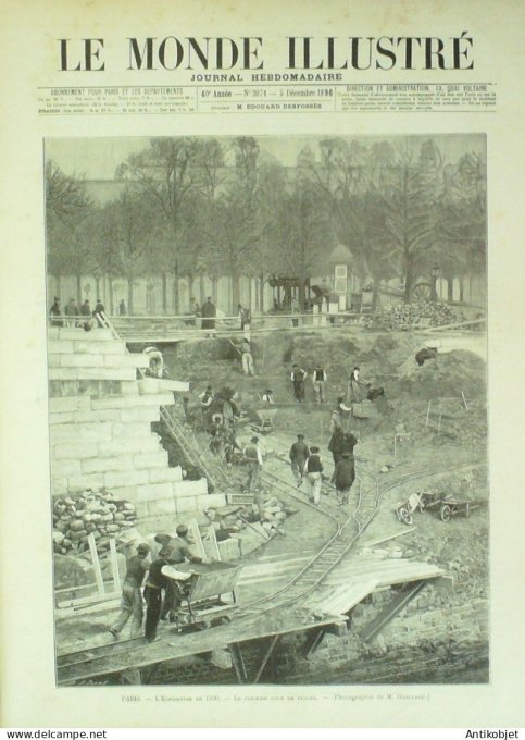 Le Monde illustré 1896 n°2071 Italie Rome roi de Serbie Vertue Huitres Comte de Moltke-Hvitfeldt