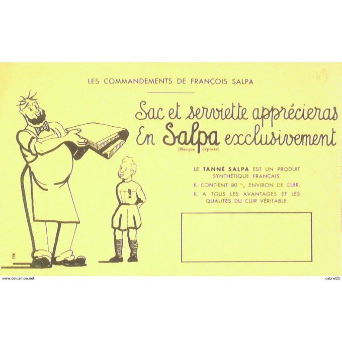 Buvard SALPA FRANCOIS Emballage