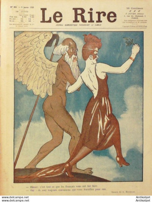 Le Rire 1920-01- 3 #  53 Journal humoristique Ed.Originale Harmonie