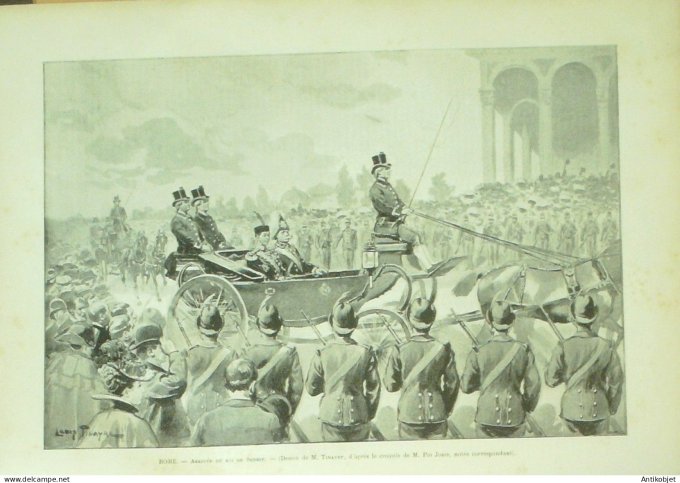 Le Monde illustré 1896 n°2071 Italie Rome roi de Serbie Vertue Huitres Comte de Moltke-Hvitfeldt