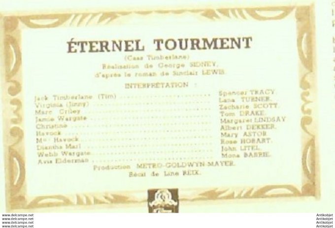 Eternal tourment Spencer Tracy Lana Turner,Tom Drake