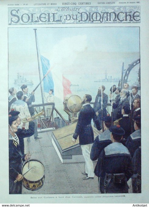 Soleil du Dimanche 1897 n°43 Préfets Police Roubaix (59) mort Torero par Parlade