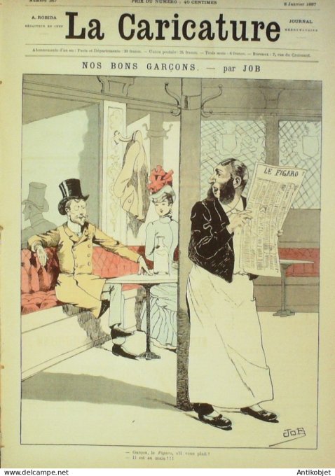 La Caricature 1887 #367 Rabelais Robida Sorel Caran d'Ache