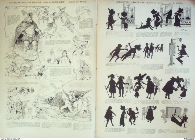 La Caricature 1886 #317 Engagés conditionnels Caran d'Ache Cabaret Puist-sans-vin Moron Trock Lorme